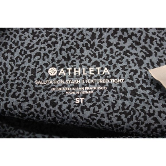 Athleta women's salutation stash II textured knit yoga tight leggings ST - Picture 7 of 10